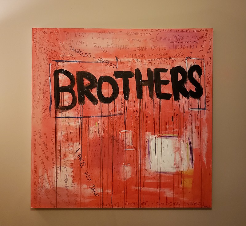 Contributed image by Genesis the Greykid / The piece, titled, "Brother," was commissioned by music producer Seven and was inspired by a song of the same title that Seven produced with Kanye West. Though not for sale, it will be a part of the exhibit on Saturday.