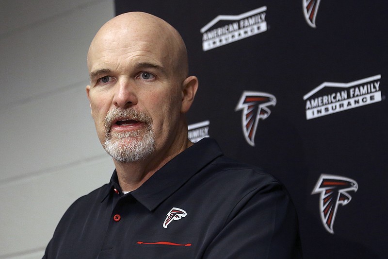 AP file photo / Dan Quinn is 37-33 in five seasons as head coach of the Atlanta Falcons.