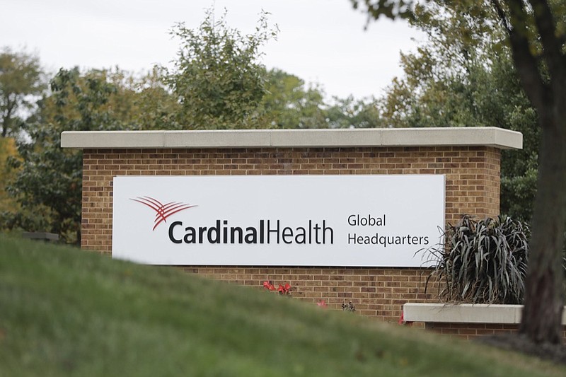 FILE - In this Wednesday, Oct. 16, 2019, file photo, a sign is displayed at the Cardinal Health, Inc. corporate office in Dublin, Ohio. (AP Photo/Darron Cummings, File)


