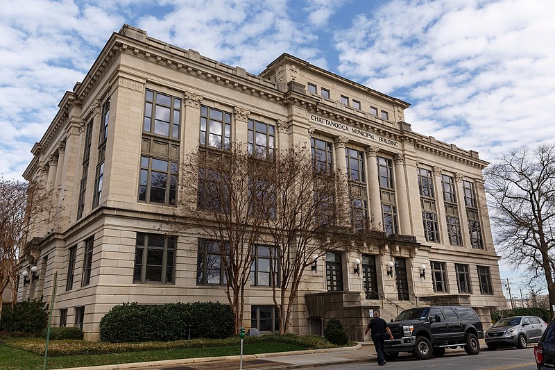 This 2019 file photo shows the Chattanooga Municipal Building and Chattanooga City Hall in downtown Chattanooga, Tenn. / Staff file photo