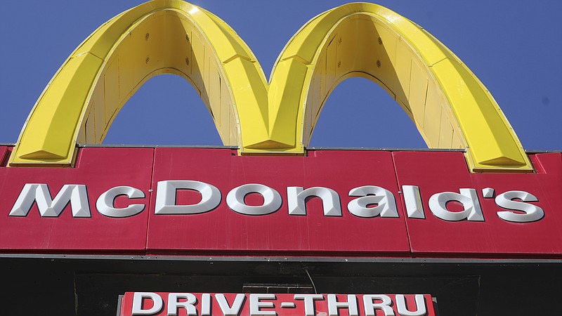 This Friday, Oct. 18, 2019, photo shows a McDonald's sign in Salt Lake City. McDonald's reports financial earns on Tuesday, Oct. 22. (AP Photo/Rick Bowmer)