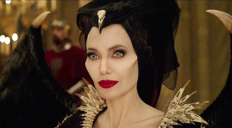 This image released by Disney shows Angelina Jolie as Maleficent in a scene from "Maleficent: Mistress of Evil." (Disney via AP)