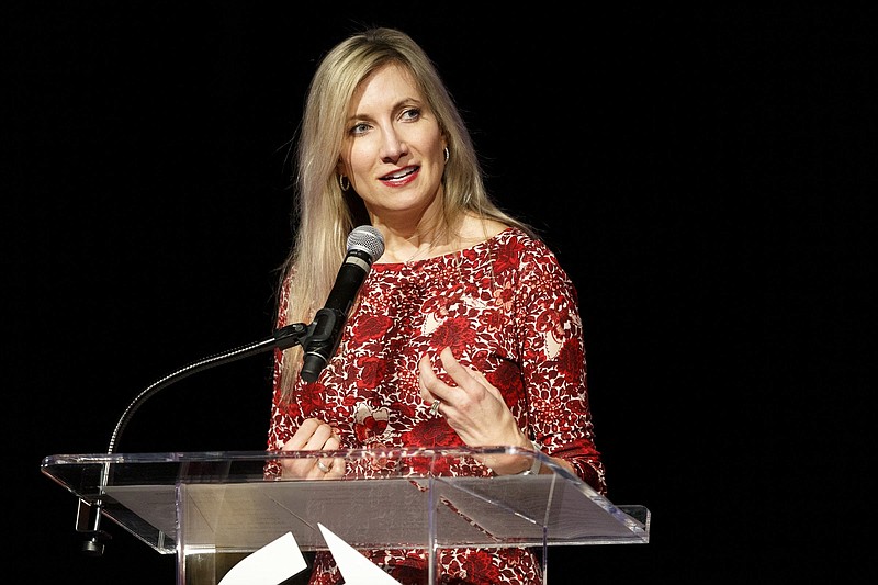 Staff photo by C.B. Schmelter / Chattanooga Area Chamber of Commerce President and CEO Christy Gillenwater speaks during the annual Spirit of Innovation awards ceremony at The Signal on Wednesday, Oct. 23, 2019 in Chattanooga, Tenn.