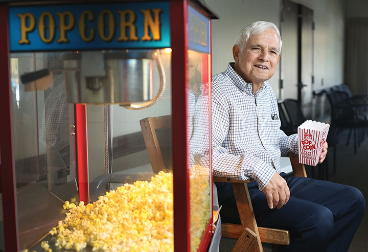 Staff photo by Erin O. Smith / Sanford Winer poses for a photo at the Jewish Cultural Center Thursday, Oct. 3, 2019 in Chattanooga, Tennessee. After retiring as a CPA, Winer started the Jewish Film Series, which is now the city's longest-running independent film series.