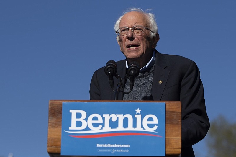 Democratic presidential candidate Sen. Bernie Sanders, I-Vt., speaks to supporters during a rally Saturday, Oct. 19, 2019, in New York. (AP Photo/Eduardo Munoz Alvarez)


