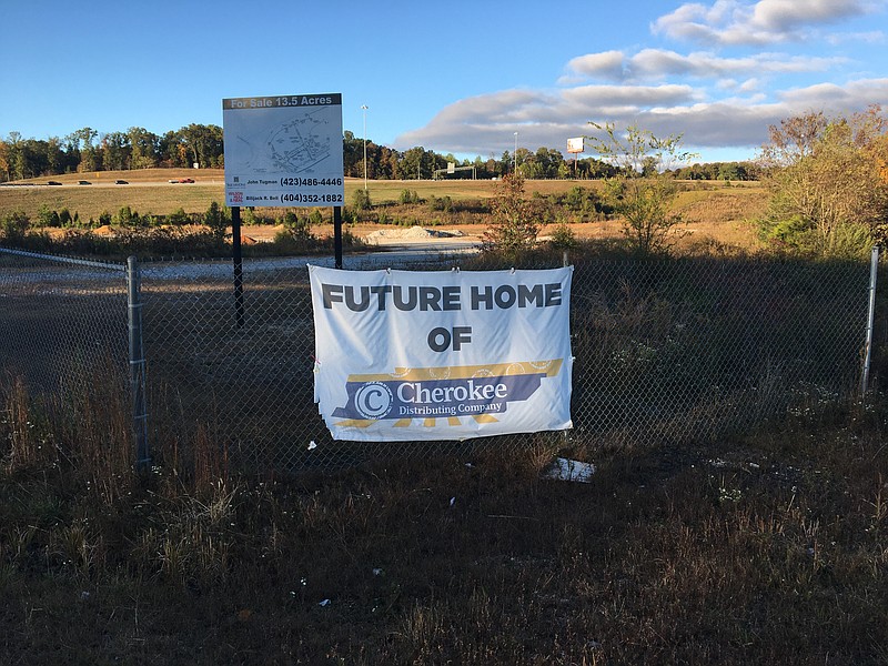 Nearly 10 acres along I-75 at 5045 Summit Spring Way will soon be developed into a distribution warehouse for Cherokee Distributing Co. to replace their current downtown site. / Staff photo by Dave Flessner