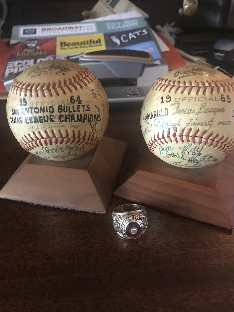 Contributed photo by Mike Fitzgerald / The late Lou Fitzgerald had baseballs signed by the San Antonio Bullets he managed to consecutive Texas League championships as a farm club of the Houston Colt .45s, who became the Astros.