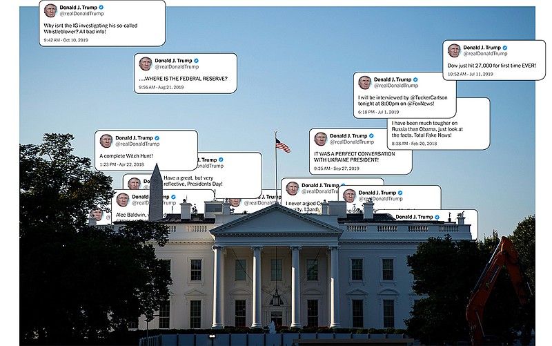Photo illustration, The New York Times / President Donald Trump has exploited social media like no other American president, using it as a springboard to change policy, as a cudgel against critics and as an outlet for self-affirmation.
