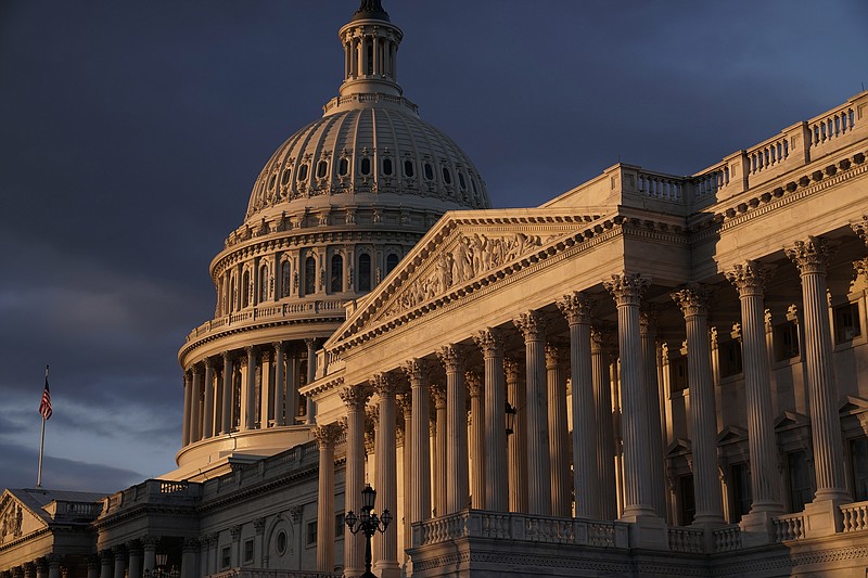 The Capitol is seen in Washington, early Friday, Nov. 8, 2019. Impeachment hearings for President Donald Trump come at the very time that Capitol Hill usually tends to its mound of unfinished business. (AP Photo/J. Scott Applewhite)