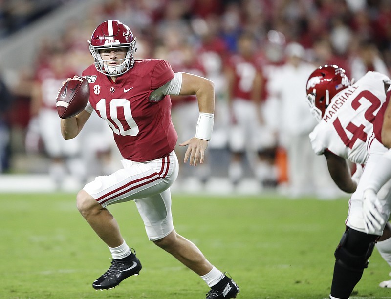 Alabama photo by Kristen Taylor / Alabama backup quarterback Mac Jones would have a much tougher assignment at Mississippi State compared to his starting debut against Arkansas should he be needed, coach Nick Saban said.
