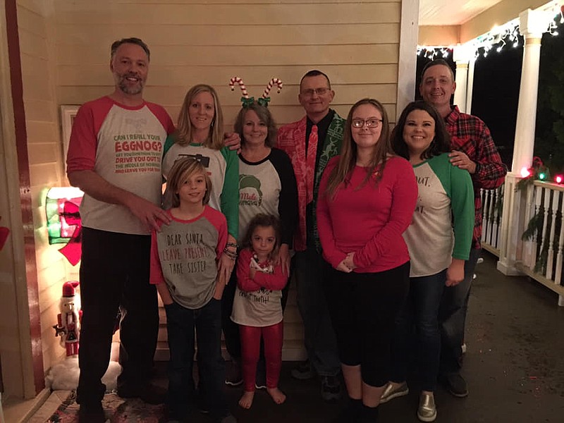 Photo contributed by Courtney Smoker / Dianne and Ron Shrum, in back, pose with their family. At left are daughter Courtney Smoker, her husband, Taj, and their children, Neyland and Meadow. At right are son Zach Shrum, his wife, Ashley, and their daughter, Avy.