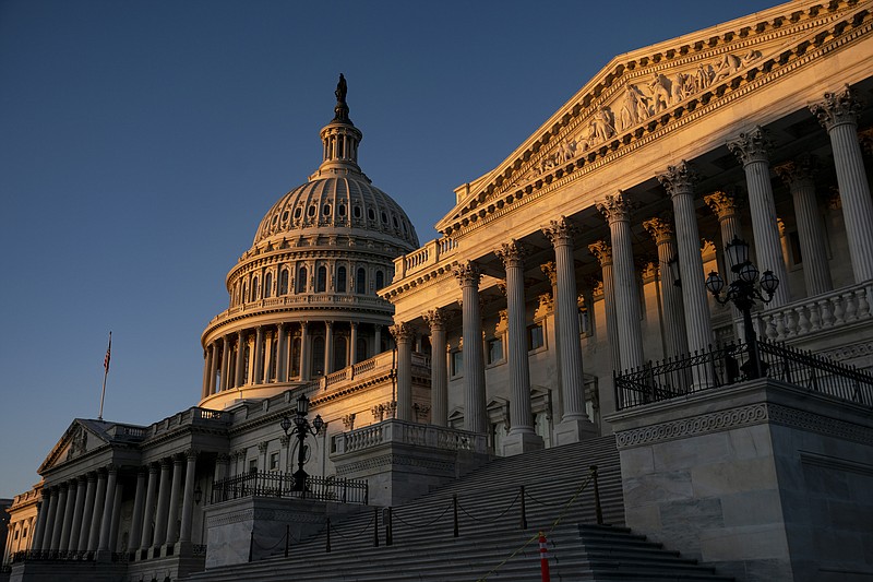 The Capitol in Washington is seen early Tuesday, Nov. 19, 2019, as the House Intelligence Committee begins a second week of public hearings as part of its impeachment inquiry into President Donald Trump's efforts to tie U.S. aid for Ukraine to investigations of his political opponents. (AP Photo/J. Scott Applewhite)

