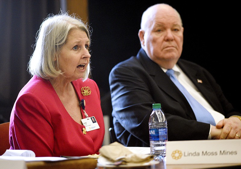 Staff file photo by Robin Rudd/ Linda Moss Mines speaks at an Erlanger meeting on Sept. 26, 2019.