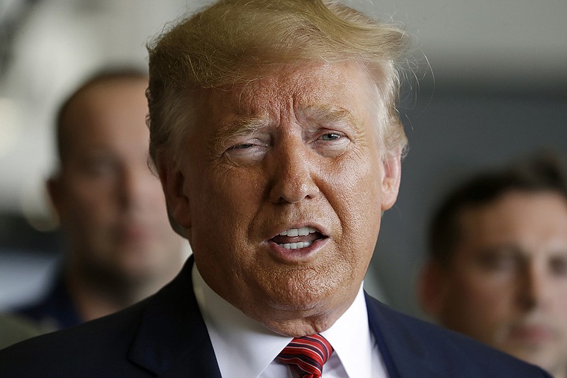 In this Sunday, Sept. 22, 2019, file photo, President Donald Trump speaks at a news conference in Webster, Texas. California's Supreme Court rejected a state law that would have required Trump to disclose his tax returns to appear as a candidate in the state's primary election next spring. The justices on Thursday, Nov. 21, 2019 said the law that would have required tax returns for all presidential and gubernatorial candidates to appear on the primary ballot was unconstitutional. (AP Photo/Evan Vucci, File)