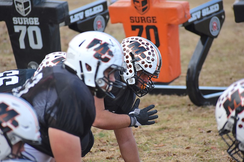 Staff photo by Patrick MacCoon / Meigs County junior Malachi Hayden and the rest of the Tigers' offensive line have been a stout group this season.