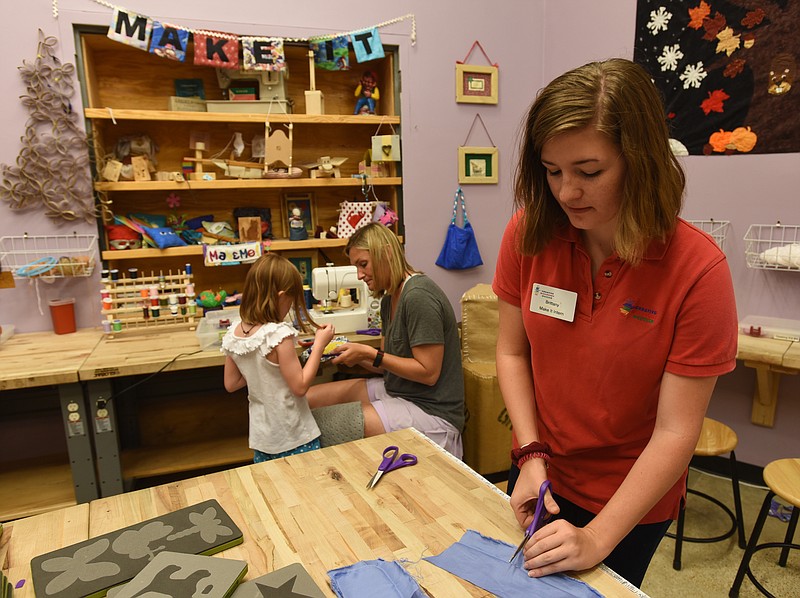 FILE PHOTO / Staff photo by Angela Lewis Foster Brittany O'Dell works Wednesday, July 13, 2016, at the Creative Discovery Museum. O'Dell is working an internship through the Step-Up program.