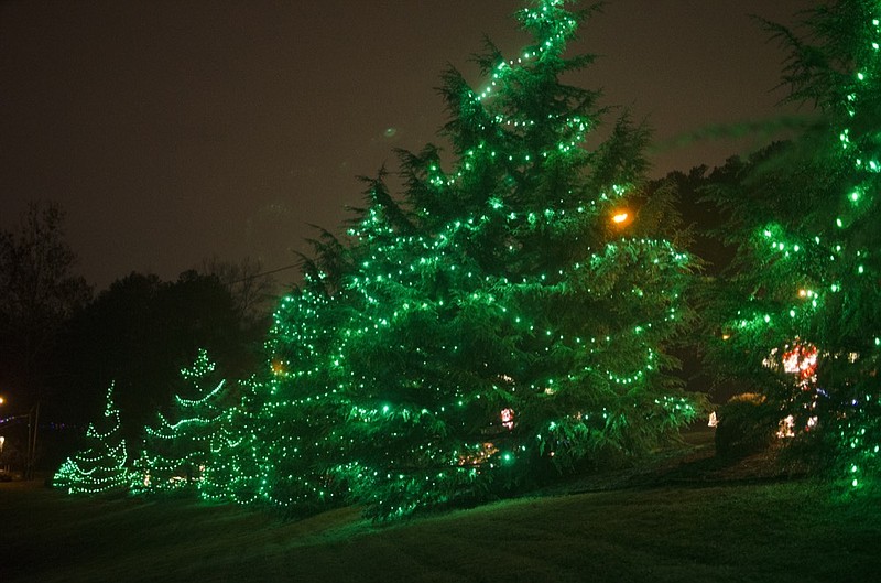 Staff Photo by Logan Foll / The Chattanooga Times Free Press 10/22/14 -
For the past 20 years, the Shrader family has decorated the hill on which a large part of their family lives on with Christmas lights in Chattanooga, Tenn., on Monday, December 15, 2014.