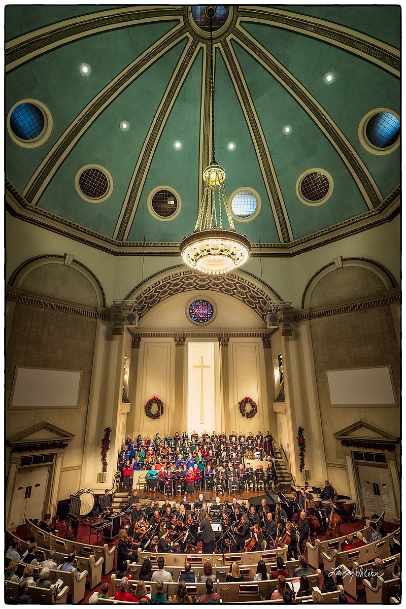 Photo by Lawson Whitaker / Singers and orchestra perform in a previous Christmas concert at First Presbyerian Church. This year's performances are Dec. 7-8.