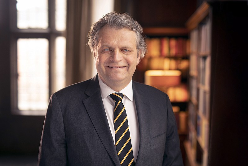 This Dec. 3, 2019, photo provided by Vanderbilt University shows Daniel Diermeier, who was named as the school's new chancellor Dec. 4, 2019, in Nashville, Tenn. Diermeier, who is currently the provost at the University of Chicago, will take over the position on July 1, 2020. (Daniel Dubois/Vanderbilt University via AP)