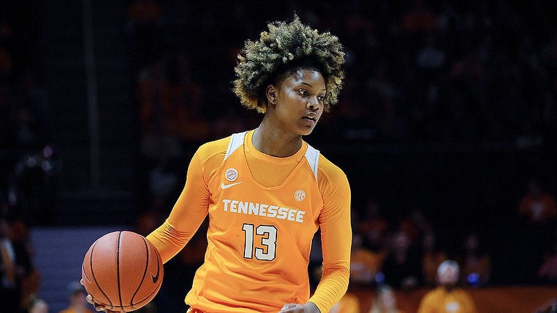 Former Hamilton Heights standout Jazmine Massengill, shown during Tennessee's home loss to Texas on Sunday, helped the Lady Vols to a dominant win against Colorado State on Wednesday in Knoxville. / AP file photo by Shawn Millsaps