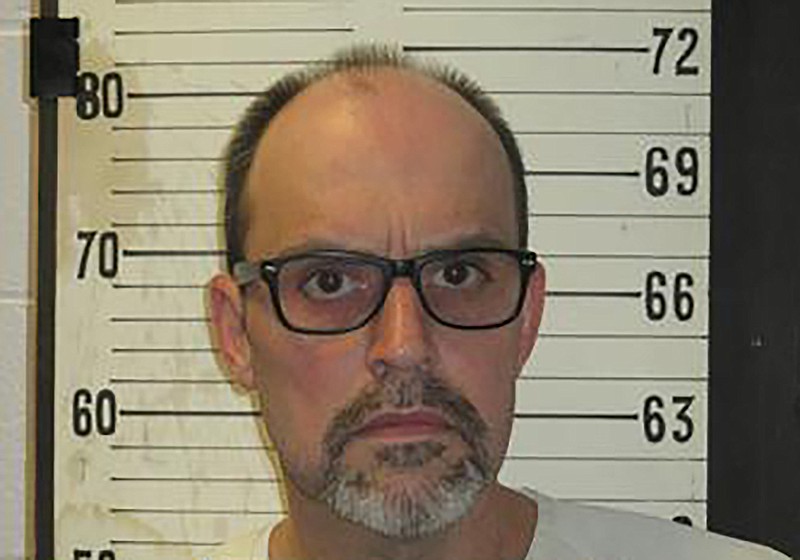 This 2017 file photo provided by the Tennessee Department of Correction shows death row inmate Lee Hall. Tennessee's top correctional official said Wednesday, Dec. 11, 2019, that there was "no issue" during Lee's electrocution after witnesses reported seeing smoke above the inmate's head during the execution. Correction Commissioner Tony Parker told The Associated Press it wasn't smoke. He reiterated the department's stance that it was steam that briefly hovered over Hall when he was electrocuted Dec. 5. (Tennessee Department of Correction via AP, File)