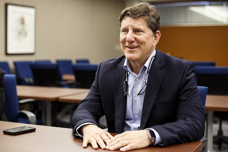 Tennessee Valley Authority President Jeffrey Lyash speaks with the Times Free Press from the TVA Chattanooga Office Complex on Tuesday, April 23, 2019 in Chattanooga, Tenn.
