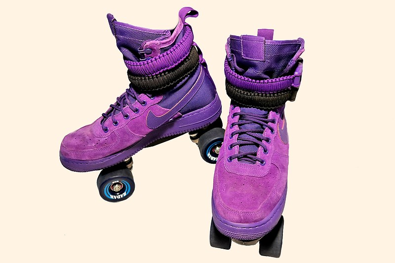 Our Lady of Perpetual Motion builds custom roller skates using any type of shoe, though high top shoes made from leather or suede work best. / Contributed photo by Our Lady of Perpetual Motion