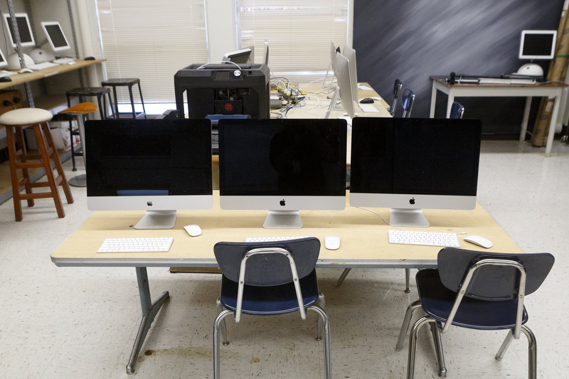 Staff photo by C.B. Schmelter / Computers are seen at Chattanooga Center for Creative Arts on Tuesday, Dec. 10, 2019 in Chattanooga, Tenn.