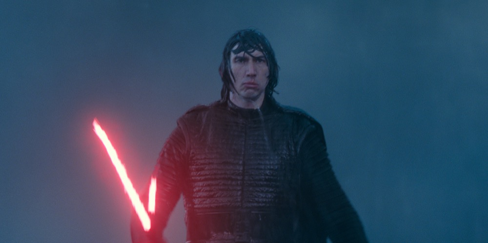 This image released by Disney/Lucasfilm shows Adam Driver as Kylo Ren in a scene from "Star Wars: The Rise of Skywalker." (Disney/Lucasfilm Ltd.)