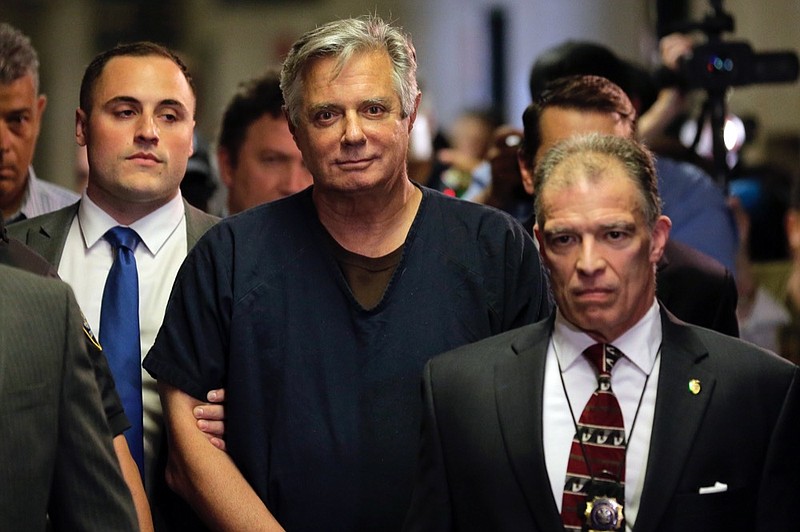 FILE - In this June 27, 2019 file photo, former Trump campaign manager Paul Manafort arrives in a New York court. (AP Photo/Seth Wenig, File)


