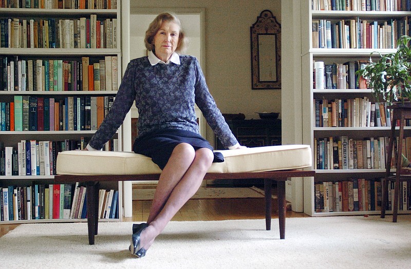 Author Elizabeth Spencer is pictured in Chapel Hill, North Carolina, in front of a personal library in 2005. Spencer died on Dec. 22, 2019 in Chapel Hill, North Carolina, at age 98, according to the playwright Craig Lucas. (News Observer via AP, File)