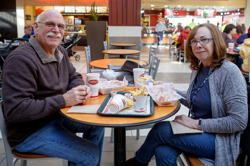 Staff photo by C.B. Schmelter / Stephen, left, and Paula Terrell pose at Hamilton Place Mall on Thursday, Dec. 26, 2019 in Chattanooga, Tenn.