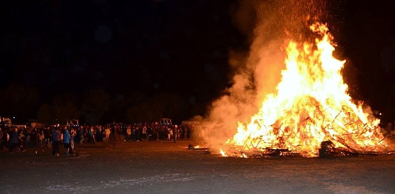 Contributed photo by Treetop Hideaways / Last year's Christmas tree bonfire brought out scores of area residents. This year's event is Jan. 11 beginning at 6 p.m.