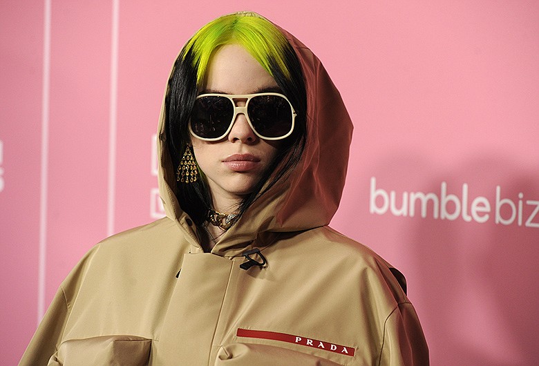 Billie Eilish arrives at Billboard's Women in Music at the Hollywood Palladium on Thursday, Dec. 12, 2019, in Los Angeles. (AP Photo/Chris Pizzello)