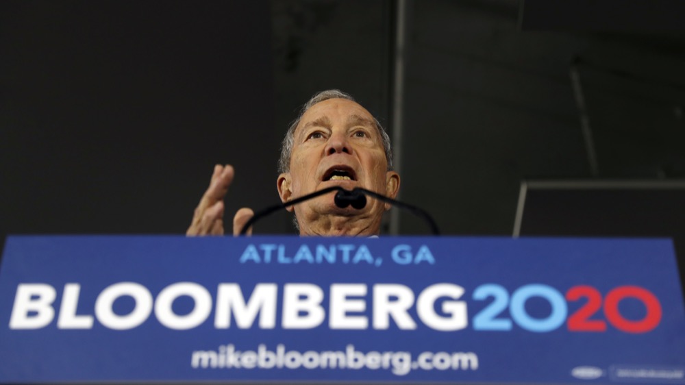 Democratic Presidential candidate and former New York City Mayor Michael Bloomberg speaks during a rally Friday, Jan. 10, 2020, in Atlanta. (AP Photo/John Bazemore)