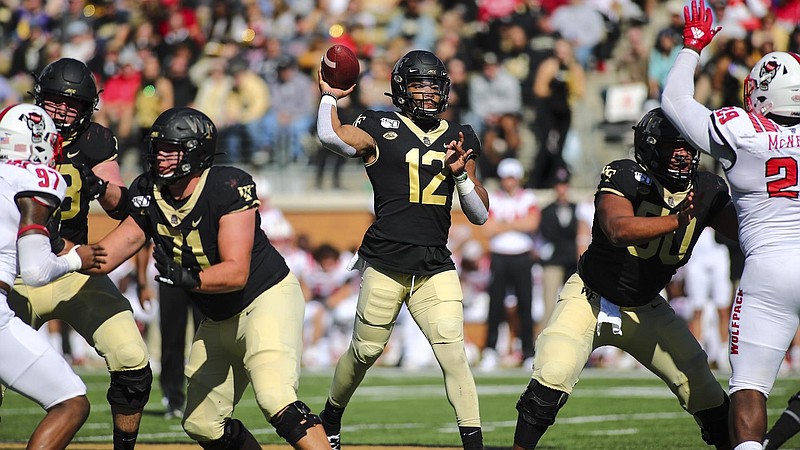 Wake Forest photo / Former Wake Forest quarterback Jamie Newman has enrolled at Georgia as a graduate transfer for the 2020 season.