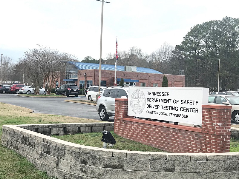 The Tennessee Department of Safety Driver Testing Center off Bonny Oaks Drive in Chattanooga, Tennessee, on Jan. 13, 2020. Staff photo by Robin Rudd
