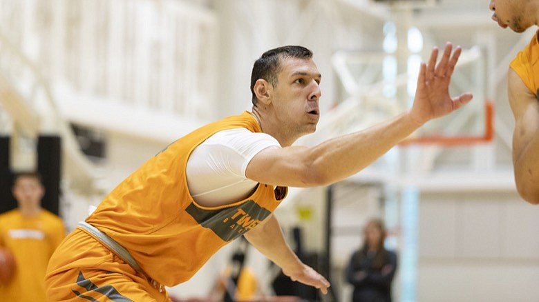 Tennessee forward Uros Plavsic / Tennessee Athletics photo by Maury Neipris