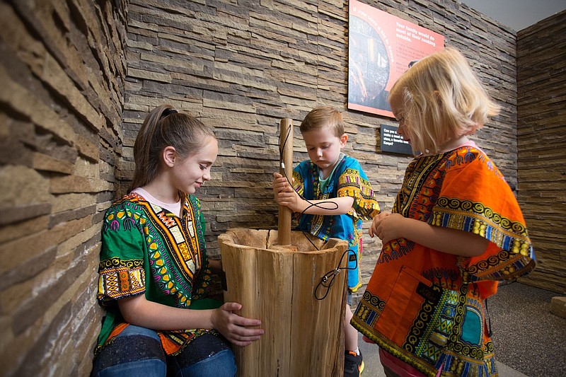 Creative Discovery Museum Contributed Photo / Children can dress in Maasai attire and explore a rural home in "Kenya's Kids" exhibit.