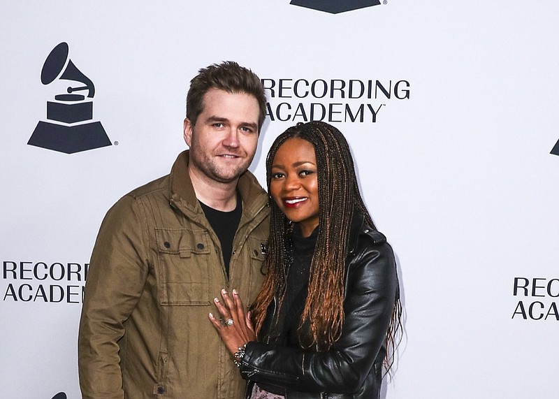 FILE - In this Tuesday, Jan. 7, 2020, file photo, Sam Ashworth, left, and Ruby Amanfu arrive at the 62nd Annual GRAMMY Awards - Nashville Nominee Party at the Hutton Hotel, in Nashville, Tenn. (Photo by Al Wagner/Invision/AP, File)


