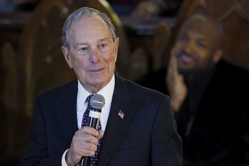 Democratic Presidential candidate Michael Bloomberg speaks during a service at the Vernon American Methodist Episcopal Church in Tulsa, Okla., Sunday, Jan. 19, 2020. (AP Photo/Sue Ogrocki)