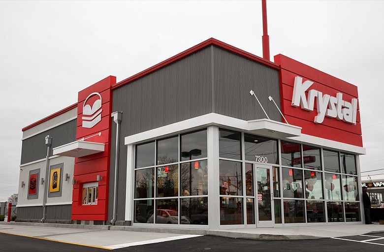 A new prototype Krystal restaurant design on Shallowford Road on Thursday, Dec. 13, 2018, in Chattanooga, Tenn. This is the first Krystal prototype in the Chattanooga area. / Staff file photo