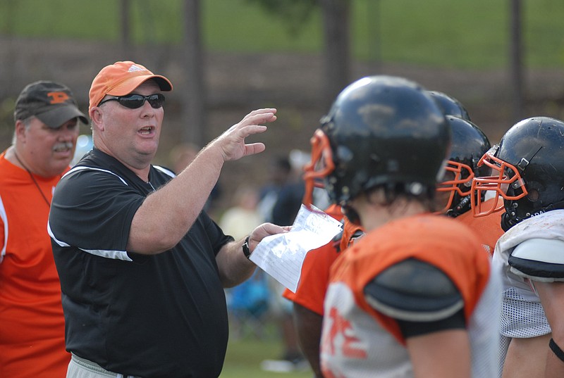 South Pittsburg, Boyd-Buchanan, McMinn Central, Bradley Central an East Ridge scrimmage on Friday at Bradley Central.