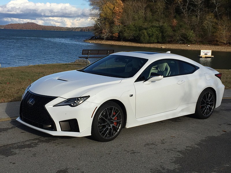 The 2020 Lexus RCF Coupe is shown in Ultra White. / Staff Photo by Mark Kennedy
