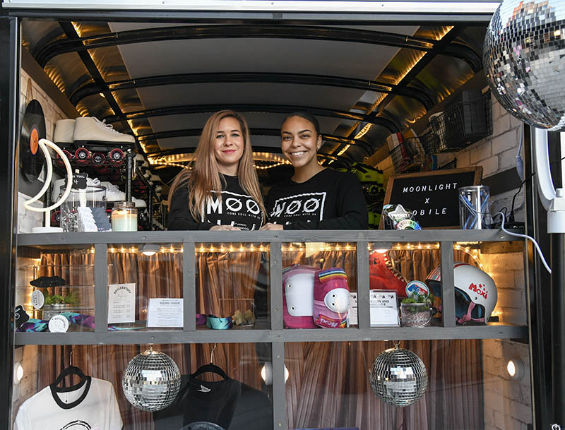 Becca Coleman and Adrienne Cooper with Moonlight X Mobile./ Photography by Mark Gilliland