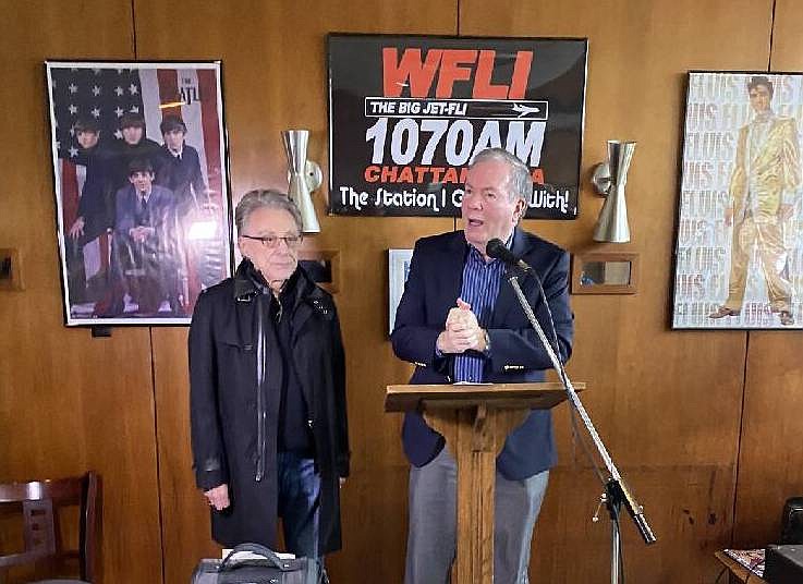 National Top 40 Hall of Fame & Radio Museum board member David Carroll introduced pop superstar Frankie Valli on Friday, Jan. 24, 2020, before the induction of the three newest members of the hall. / Photo by Barry Courter	