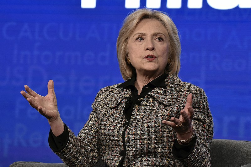 Hillary Clinton participates in the Hulu "Hillary" panel during the Winter 2020 Television Critics Association Press Tour, on Friday, Jan. 17, 2020, in Pasadena, Calif. (Photo by Richard Shotwell/Invision/AP)