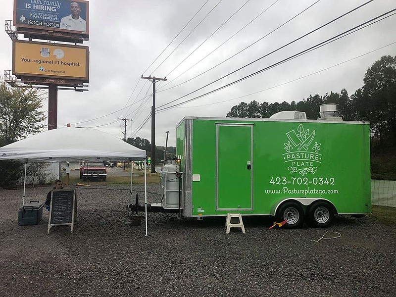 Contributed photo by Steve Cagle / The Pasture Plate food truck sets up shop in Rock Spring. The food truck's team will now be able to park in LaFayette.