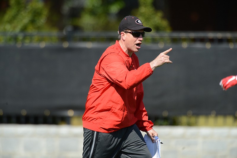 Former Georgia offensive coordinator James Coley is leaving the Bulldogs to become Texas A&M's tight ends coach. / Georgia photo by Steven Colquitt