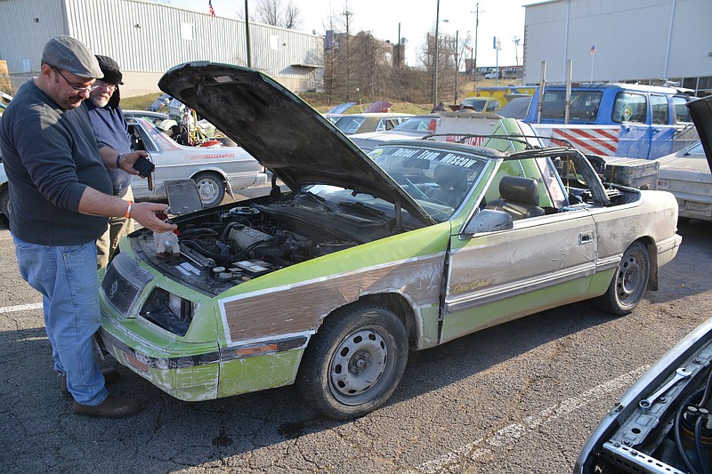 This late-1980s Chrysler LeBaron is a replica of the car from the movie "Planes, Trains and Automobiles." / Lemons Rally Contributed Photo